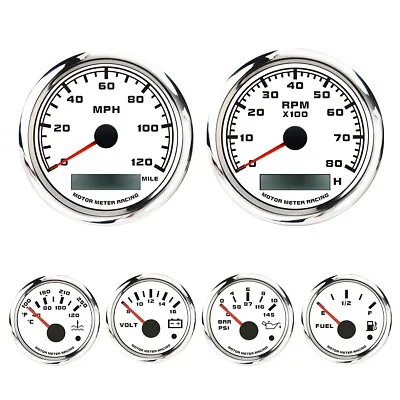 W PRO 6 Gauge Set 85mm GPS Speedometer 120 MPH Waterproof Car Marine Boat Truck • $179.99