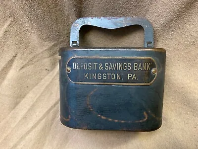 Antique Metal Deposit & Savings BankKingston PA. Made By C.O. BURNS CO. NY  • $34.99