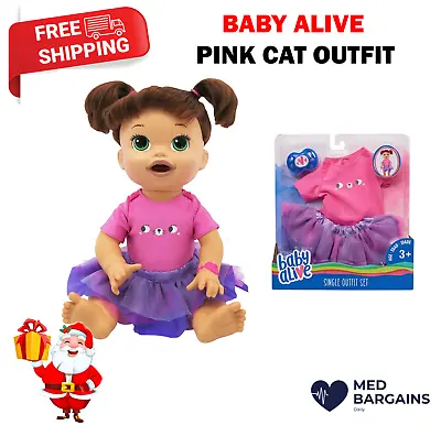 Baby Alive Pink Cat Tee & Tutu Outfit ONLY - Gift For Girls • $5.95