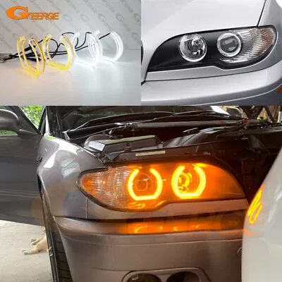 For BMW E46 Coupe Convertible A/W Switchback DTM Style Led Angel Eyes Halo Rings • $80.75