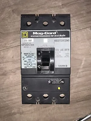 Square D KAP KAP3625025M 3 Pole 250 Amp 600 V Gray Label Circuit Breaker • $999.99