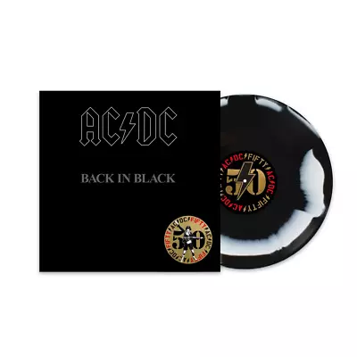 AC/DC Back In Black 50th Anniv.  Black White Vinyl 12  LP Sealed & New • $67.60