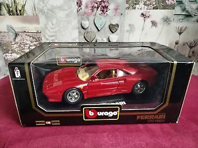 BURAGO Code 3027 Ferrari GTO - 1984 - 1:18 Scale - Red - Boxed • £5.50