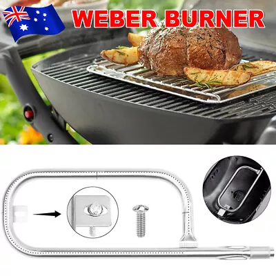 For Weber Q100 Q120 Q1000 Q1200 Gas Grill Tube Burner W/ Screw Parts Replacement • $19.39