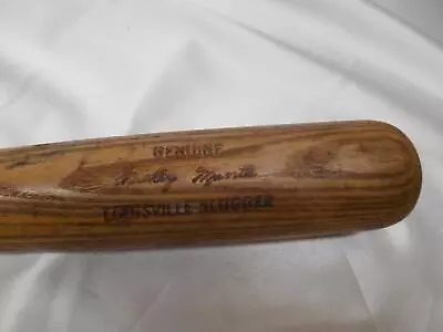 Old Vtg MICKEY MANTLE H&B WOOD BASEBALL BAT No. 125 MM2 FLAME TEMPERED AUTOGRAPH • $199.99