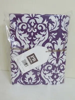 Pottery Barn Teen Twin Purple White Damask College Dorm Duvet Cover New • $48