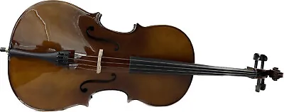 New 3/4 Solid Wood Natural Brown With Ebony Accessorie Cello +Bow + Rosin + Bag • $459.99