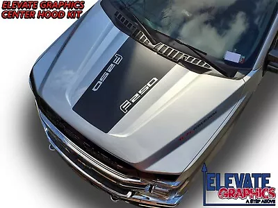 Fits Ford F250 And F350 Center Hood Graphics Vinyl Stripes Decal Stickers 17-21 • $49.95