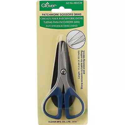Clover Patchwork Scissors 4-1/2 Inch Pointed Tip Mini Scissors 493/CW • $18.75