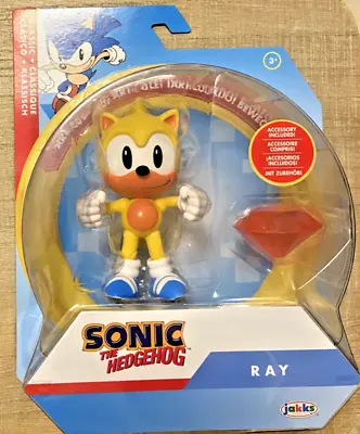 RAY Sonic The Hedgehog Jakks Pacific 4  Action Figure With Chaos Emerald • $29.99