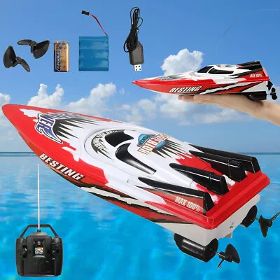 Remote Control BoatHigh Speed RC Boat Toy Kids Toys RC Boat Christmas Gift • $28.93