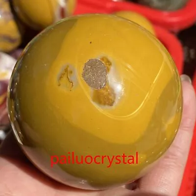 1pcs Natural Mookaite Jasper Ball Quartz Crystal Sphere Reiki Healing Gem 55mm+ • $39.89