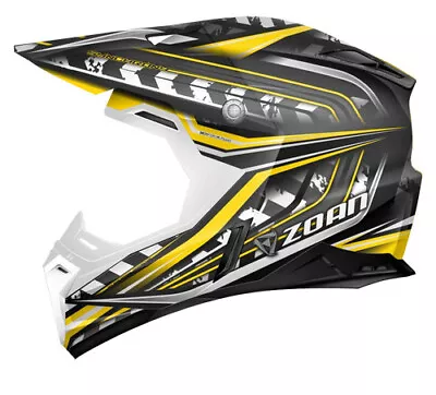 Zoan Zoan Synchrony Mx Helmet Monster Black/Yellow - Xl 521-137 • $91.53