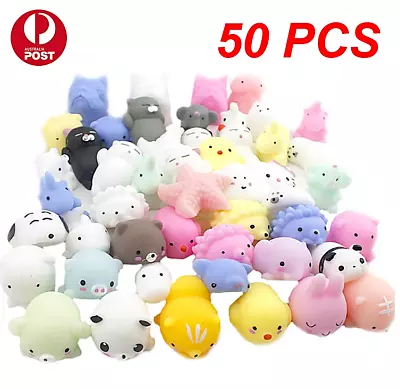 $26.31 • Buy 50x Cute Mini Animal Squishies Kawaii Mochi Squeeze Toys Stretch Stress Squishy