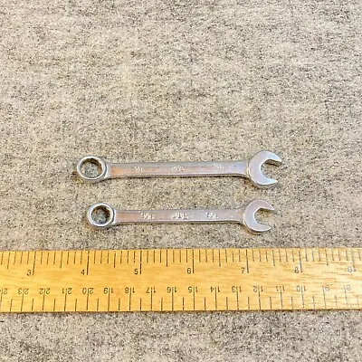 2 MAC Tools Combination Wrenches SAE 12 Point CW 5/16  & 3/8  USA • $26