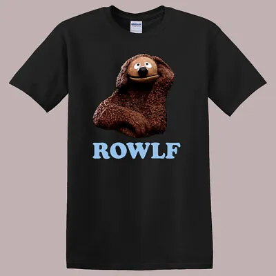 Rowlf The Dog The Muppets Logo Men's Black T-Shirt Size S-5XL • $17.99
