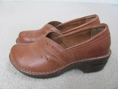 BOC Born Women's Light Brown Leather Clogs Size 8 • $17.99