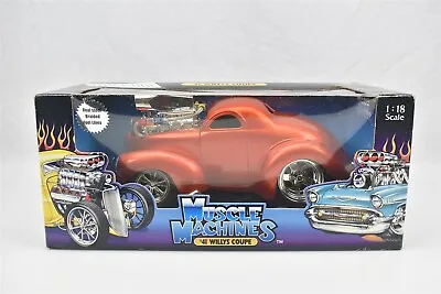 Muscle Machines '41 Willys Coupe Orange Die Cast Car 1:18 Scale NIB • $59.99