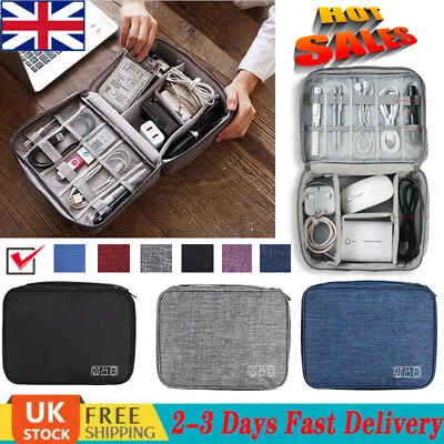 £3.97 • Buy Travel Cable Organizer Bag Electronic Accessories USB Drive Charger Storage Case