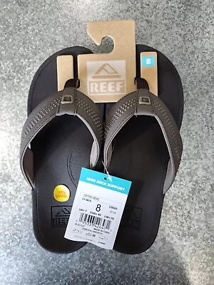 Reef Men's Ortho-Seas Arch Support Flip Flop Sandal Brown New W/Tags All Sizes • $29.99