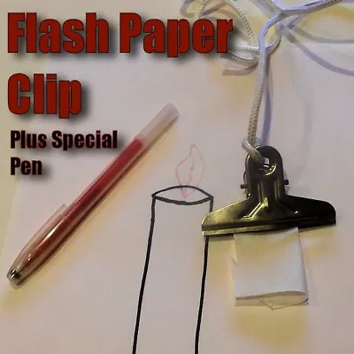 Magic Fire Clip & Special Ink Pen Cartoon Burn Flash Magic Trick Frixion Writer • $37.32