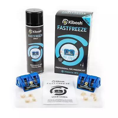 £54.99 • Buy Kibosh FASTFREEZE Kit 4 - 2 X 15mm/USA-CAN 1/2  Clamps Plus Spray Kit