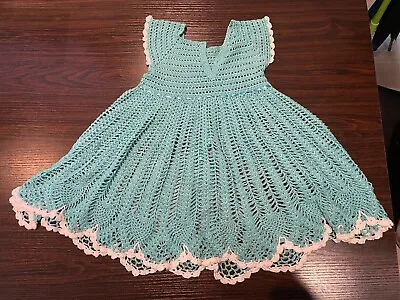 £100 • Buy Baby Girl  hand Knitted Dress. 12-18 Months. 
