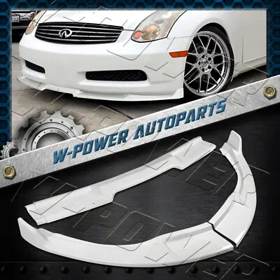 Painted White For 2003-2007 Infiniti G35 Coupe GT-Style Front Bumper Spoiler Lip • $85.41