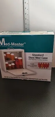 Med-Master Standard Steel Locking Medication Cabinet Jewelry Cash Lock Box NIB • $21.99