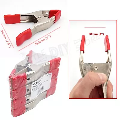 Spring Clamp Heavy Duty Market Stall Camping Workshop Clamps DIY Steel Metal X 4 • £8.99