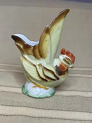 Vintage Made In Occupied Japan Ceramic Chicken Rooster Vase • $22