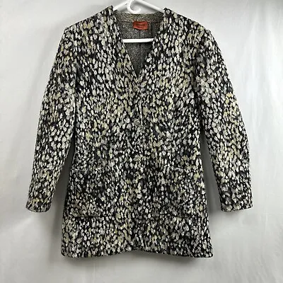 Missoni Coat Womens Small Black Gray Tan Abstract • $72.25