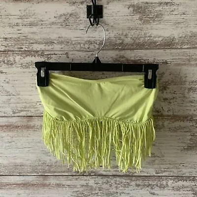 L*space Yellow Fringe Bikini Bandeau Top Size Medium • $17