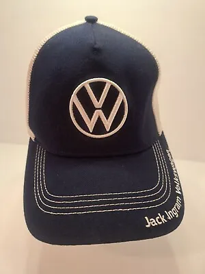 VW DRIVER GEAR Jack Ingram VOLKSWAGEN ADJUSTABLE SNAPBACK TRUCKER/MESH HAT BLUE • $8