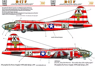 Had Models Decals 1/72 B-17E Birmingham Blitzkrieg USAAF 72158 • $15