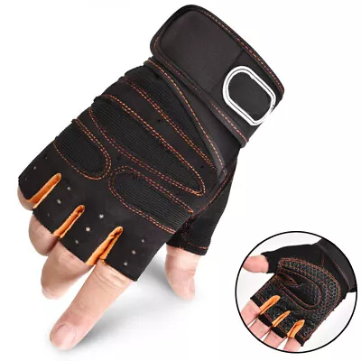 Fingerless Work Gloves Duty Mechanic Builder Yard Warehouse Carpenter Gym Glove • £5.54