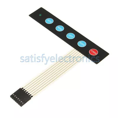 NEW 1x5 Matrix Array 5Keys Membrane Switch Control Keypad Keyboard For Arduino • $0.99