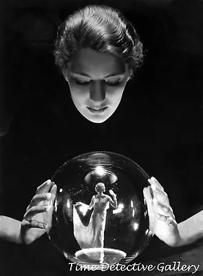 Fortune Teller With Dancer In Crystal Ball - Vintage Photo Print • $7.50