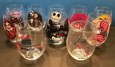 (NIB) Collectible/Entertainment Stemless Wine Glass *You Pick* From 10+ Items • $12.95