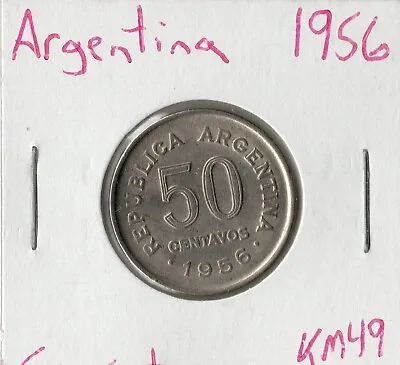 Coin Argentina 50 Centavos 1956 KM49 • $1.39