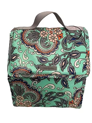 Vera Bradley Fan Flowers Lunch Insulated Stay Cooler Bag Tote Sack Box School • $18.99