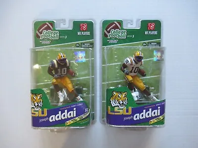 Mcfarlane College Lsu Joseph Addai Cl Variant #75/500 & Regular Figure Lot Nip • $49.99