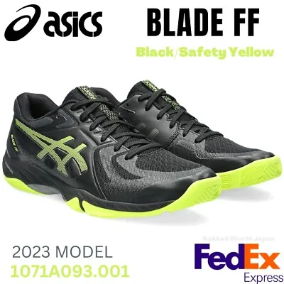 Asics Men's Indoor Shoes BLADE FF Black/Safety Yellow 1071A093 001 Squash NEW! • $109.72