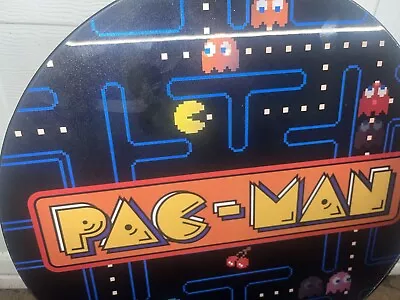 PAC MAN WALL ART DECORATION  NAMCO  ARCADE ART 18X18 Inch ROUND • $98.88