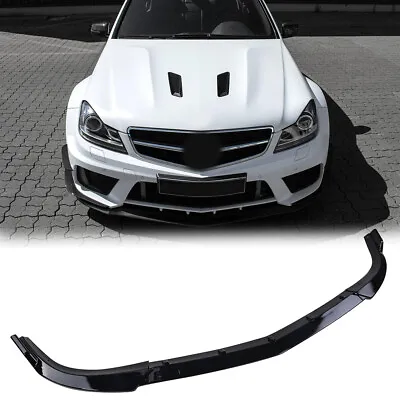 For 2012-2014 BNEZ C W204 Sport Black Style Front Bumper Lip Splitter Spoiler US • $50.50