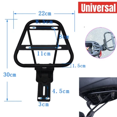 $35 • Buy Black Motorcycle Backrest Bracket Rear Back Refitted Storage Rack Tail Shelf US