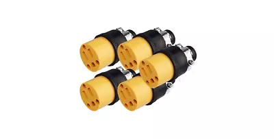 $12.89 • Buy Female Extension Cord Replacement Electrical Plugs End High Speed Black 5 Pack