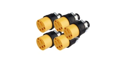 $12.89 • Buy Female Extension Cord Replacement Electrical Plugs End High Speed Black 5 Pack