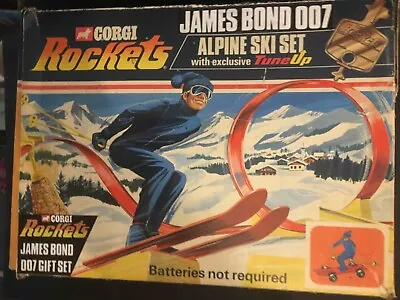 007 Bond Rare Ohmss Corgi Rockets Alpine Ski Set-parts+skis-no Skier+custom Box • £325