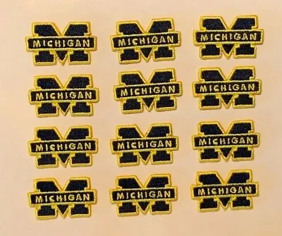 $23.25 • Buy University Of Michigan Patch Wolverines Patch Michigan Patches 1 3/8  Wide 12 Pc